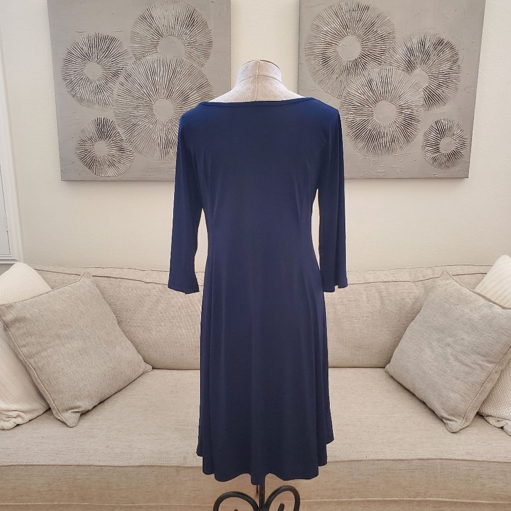 Lily Three-Quarter Sleeve Midi Dress sz Med - Picture 7 of 12